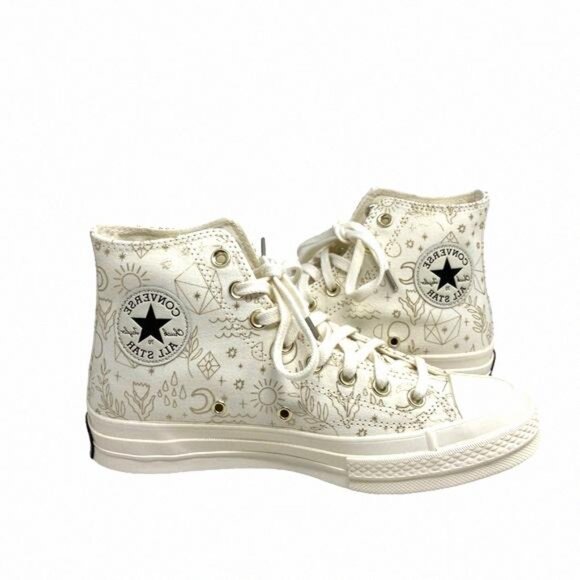Converse Chuck 70 Shoes Casual Canvas Egret High Top A02207C Sneakers Size Women - Picture 6 of 10